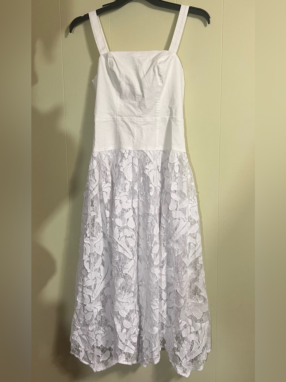 Pilcro by anthropology white dress size 6 NWT